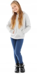 LAEMI Ocieplane Elastyczne legginsy dziecięce Getry Jeans 128 4