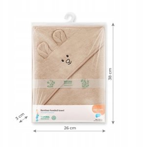 Monroe BABY ONO 1553/06 OKRYCIE BAMBUSOWE Z KAPTURKIEM 100X100 CIEMNY BEŻ 7