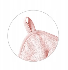 Monroe BABY ONO 1553/04 okrycie kąpielowe bambusowe z kapturkiem 100X100CM różowe 3