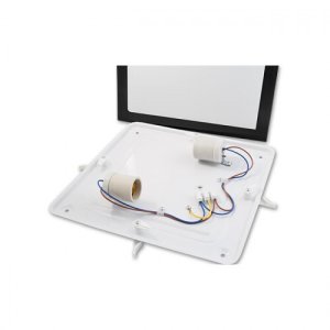 Plafon Solen 2xE27 kwadrat czarny 2