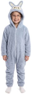 COGIO Strój LABUBU, kostium naśladujący futro, piżama LAFUFU z ogonkiem 110-140 niebieski 5