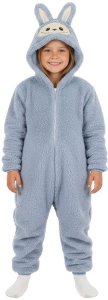 COGIO Strój LABUBU, kostium naśladujący futro, piżama LAFUFU z ogonkiem 110-140 niebieski 7