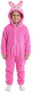 COGIO Strój LABUBU, kostium naśladujący futro, piżama LAFUFU z ogonkiem, rozmiary: 110-140 różowy 120 4