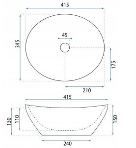Umywalka nablatowa Basaro Atena 5