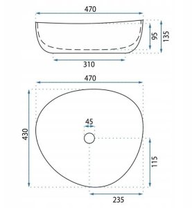 Umywalka nablatowa Basaro Wiktoria 4