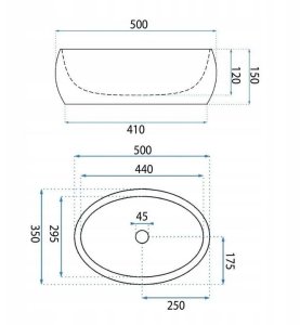 Umywalka nablatowa Basaro Aurora 5