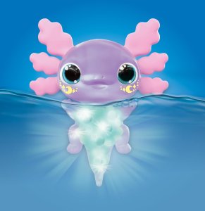 LET'S GLO AXOLOTL RYBKA RYBA FIOLETOWY PŁYWA ŚWIECĄCY ŚWIECI W WODZIE 4