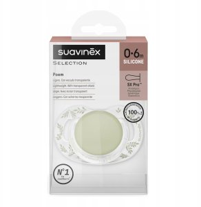 Suavinex 308931-SMOCZEK fizjologiczny SX PRO SILIKONOWY 0-6M ZIELONY POETRY 6