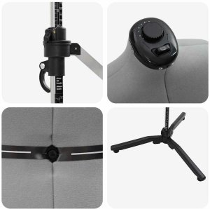 vidaXL Kobieca Regulowana Forma Sukienki Szary l Aksamit 5
