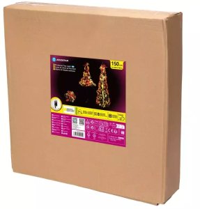 Aigostar  Składana choinka 180x60cm czerwono-złote dekoracje 8 trybów ciepła biel 8