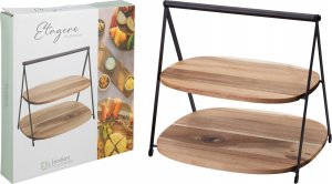 Lumarko Dwupoziomowa patera na przekąski QUEST, poziomy z akacji, 27 x 18 x 25 cm 4