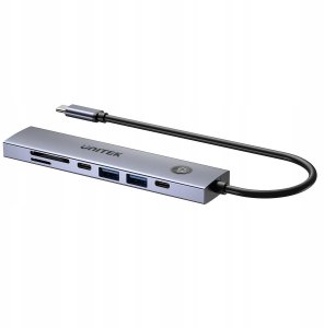 HUB USB Unitek Hub USB-C 7w1 4K@60Hz, PD 100W i przycisk HDMI On/Off 8