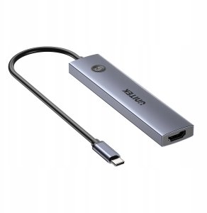 HUB USB Unitek Hub USB-C 7w1 4K@60Hz, PD 100W i przycisk HDMI On/Off 9