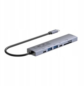 HUB USB Unitek Hub USB-C 7w1 4K@60Hz, PD 100W i przycisk HDMI On/Off 10