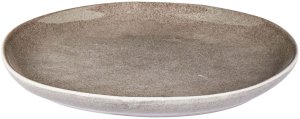 Beliani Zestaw 4 małych talerzy COSTMARY ceramicznych szarych 5