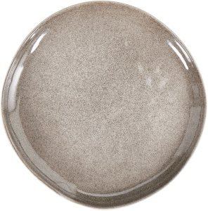 Beliani Zestaw 4 małych talerzy COSTMARY ceramicznych szarych 6