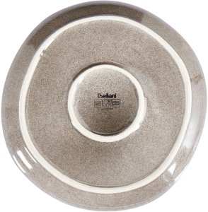 Beliani Zestaw 4 małych talerzy COSTMARY ceramicznych szarych 7