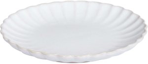 Beliani Zestaw 8 małych talerzy Kamionka Broken white 5
