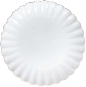 Beliani Zestaw 8 małych talerzy Kamionka Broken white 6