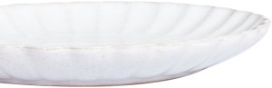 Beliani Zestaw 8 małych talerzy Kamionka Broken white 8