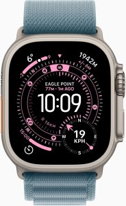 Smartwatch Apple Watch Ultra 3 GPS + Cellular 49mm Natural Titanium / Alpine Loop M Niebieski (MEWM4QI/A) 3