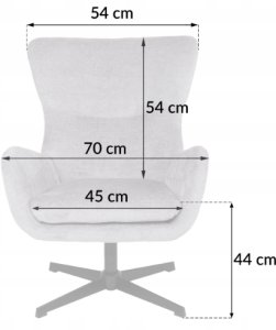 Fotel obrotowy MARTIN złoty szenil wygodny wypoczynkowy do domu biura 7