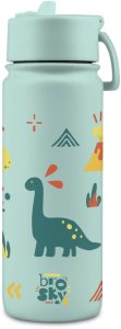 Brosky Miętowa butelka na wodę dla dzieci z dinozaurami 550 ml 2