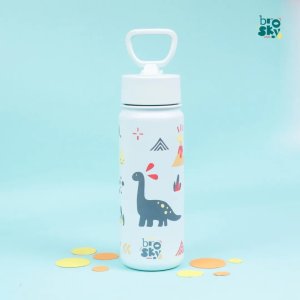 Brosky Miętowa butelka na wodę dla dzieci z dinozaurami 550 ml 3