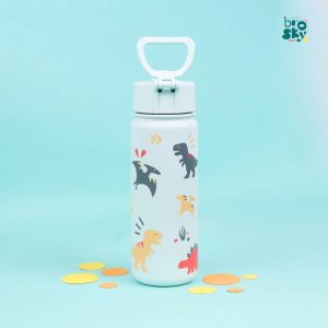 Brosky Miętowa butelka na wodę dla dzieci z dinozaurami 550 ml 4