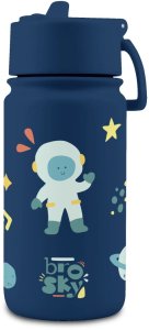 Brosky Kids Granatowa butelka na wodę dla dzieci w motyw kosmosu 450 ml 2