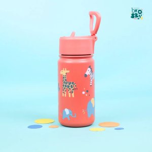 Brosky Ceglasta butelka na wodę dla dzieci w safari 450 ml 4