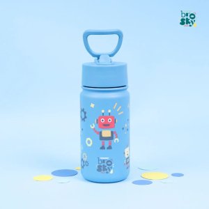 Brosky Kids Morska butelka na wodę dla dzieci w roboty 450 ml 3