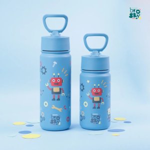 Brosky Kids Morska butelka na wodę dla dzieci w roboty 450 ml 5
