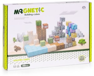 Klocki magnetyczne konstrukcyjne dla dzieci zestaw 88 elementów EDUKAMP 10
