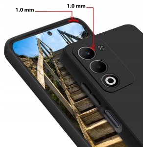 krainaGSM Etui Czarny Matowy Silikon Slim do Oppo A5 4G | A5 5G + SZKŁO 9H 4