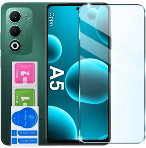 krainaGSM Etui Czarny Matowy Silikon Slim do Oppo A5 4G | A5 5G + SZKŁO 9H 9