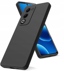 krainaGSM ZESTAW Etui do Oppo A5 4G|A5 5G Matowe Czarne Silikon Slim + 2 SZKŁO 2