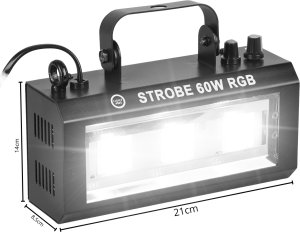 LIGHT4ME LIGHT4ME STROBE 60W RGB efekt oświetleniowy stroboskop sceniczny 3x20W COB LED 8