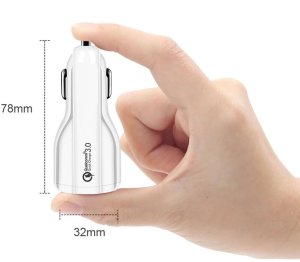 Ładowarka samochodowa Maclean, Qualcomm Quick Charge, QC 3.0 - 5V/3A, 9V/1.8A, 12V/1.6A, Gniazdo 5V/3.1A z kablem USB Type-C 35