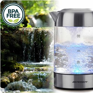 Kuchenka Berdsen Czajnik elektryczny szklany z regulacją temperatury 1,7l 2200W BD-714 6