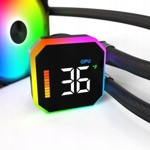 Chłodzenie wodne Montech HyperFlow Digital 240 Black zestaw AIO 5