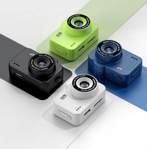 Aparat cyfrowy Xrec Mini Aparat Cyfrowy X8 12mp Video 1080p Lcd 0,96" Wisiorek Breloczek / Różowy Łososiowy 8