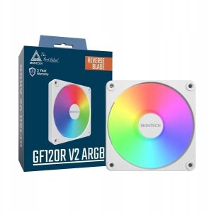 Wentylator Montech Wentylator GF120R V2 ARGB PWM Reverse White 120mm 3