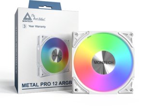 Wentylator Montech Metal Pro 12 ARGB PWM 120mm Biały (METAL PRO 12 ARGB PWM (W)) 3