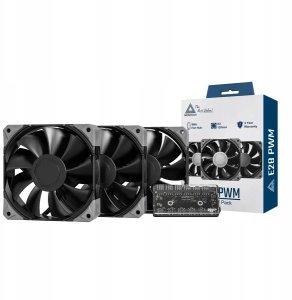 Wentylator Montech Zestaw wentylatorów E28 PWM Black 120mm (3-pak) 6