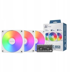 Wentylator Montech Zestaw wentylatorów GF120 V2 ARGB PWM White 120mm (3-pak) 3