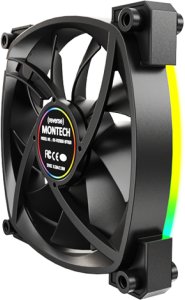 Wentylator Montech Zestaw wentylatorów RX120 ARGB PWM Reverse Black 120mm (3-pak) 5