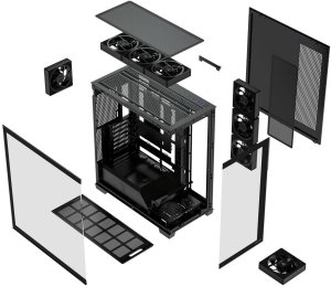 Obudowa Volcano Stellar Plus 8F ARGB czarna (AT-STELLAR-PLUS-8F-ARGB-10) 8