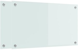 Płyta grzewcza vidaXL Przód kuchenny 2 pcs Biały 70 x 40 cm szkło hartowane 2