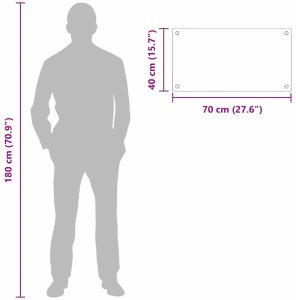 Płyta grzewcza vidaXL Przód kuchenny 2 pcs Biały 70 x 40 cm szkło hartowane 10